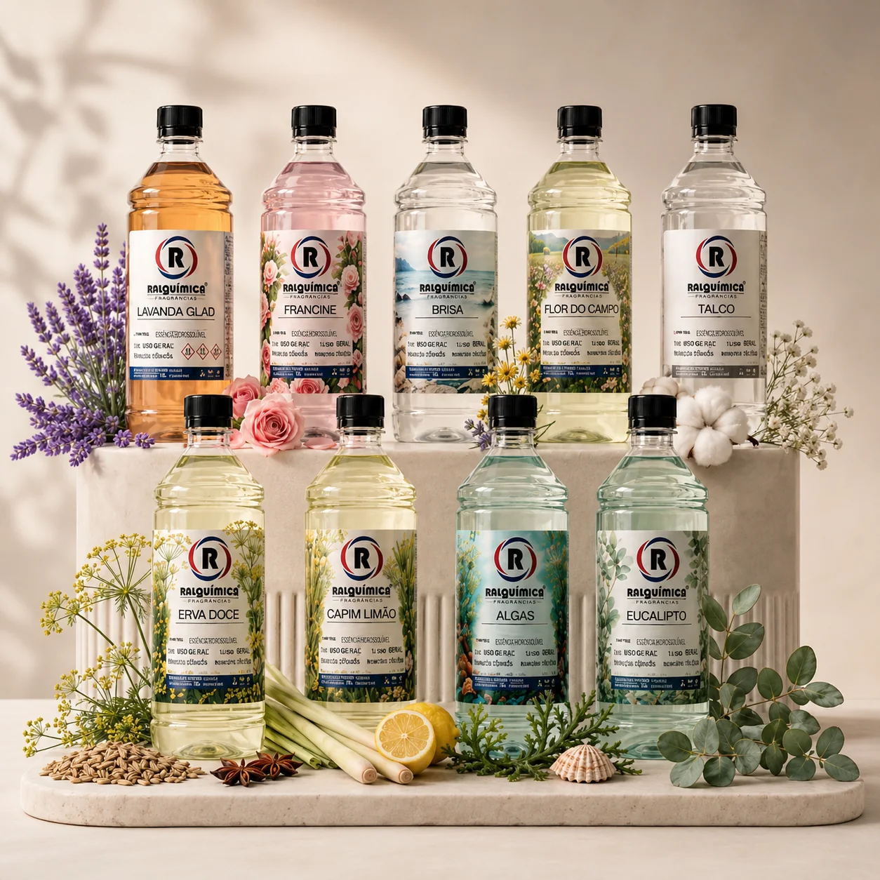 Coleção de essências e aromatizadores Ralquímica